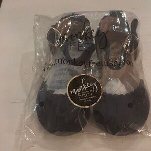 NWT Monkey Feet Navy Baby Moccasins